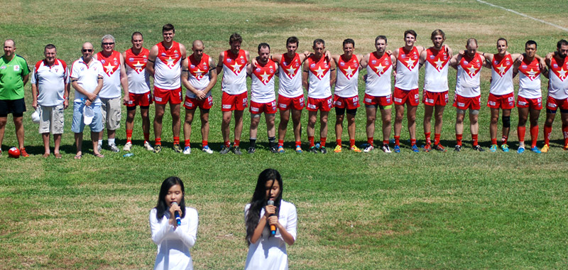 Vietnam Swans players at ANZAC Friendship Match 2016