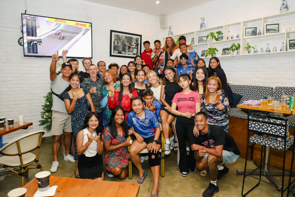 Team Cambodia enjoying the AFL Asia Cup after party at Jaspas.