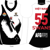 2022 Vietnam Swans AFL Asian Championships Guernsey designs