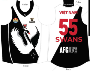 2022 Vietnam Swans AFL Asian Championships Guernsey designs