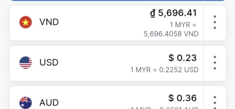 MYR Exchange Rate 9 Feb